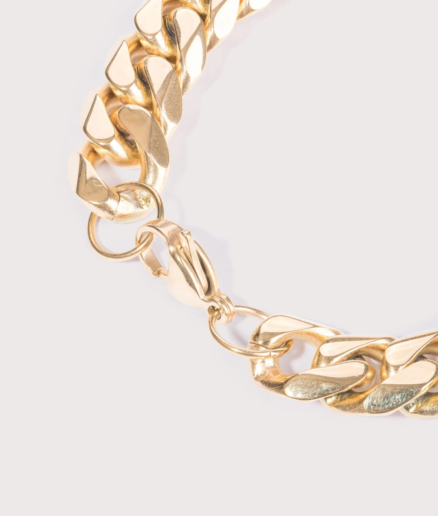 Gold Stainless Steel Cuban Bracelet 12mm 19.5cm sold by EQVVS product image thumbnail 2