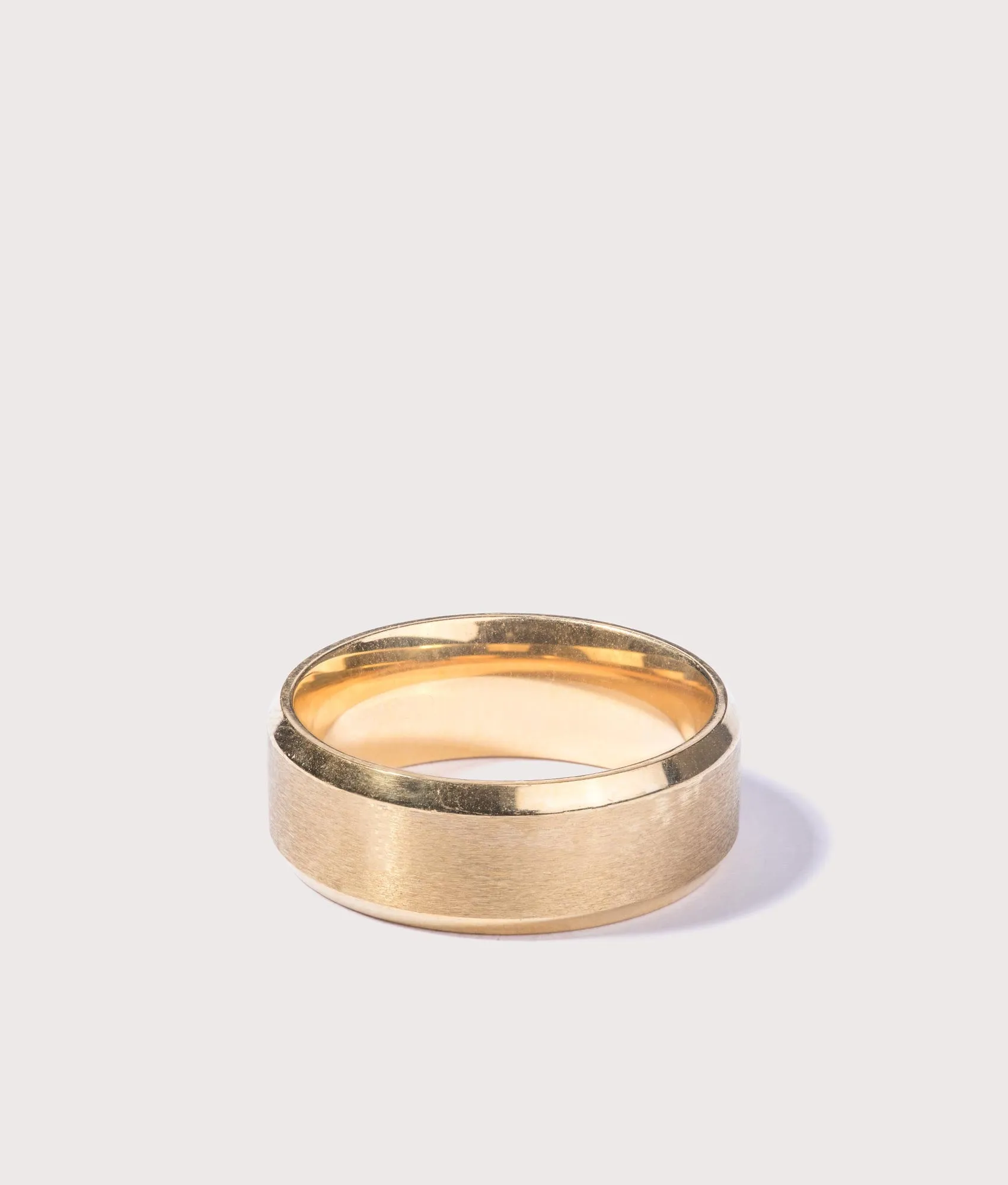 Gold Stainless Steel Band Ring sold by EQVVS
