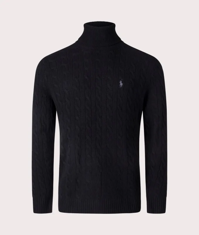 Cable Wool-Cashmere Turtleneck Jumper sold by EQVVS