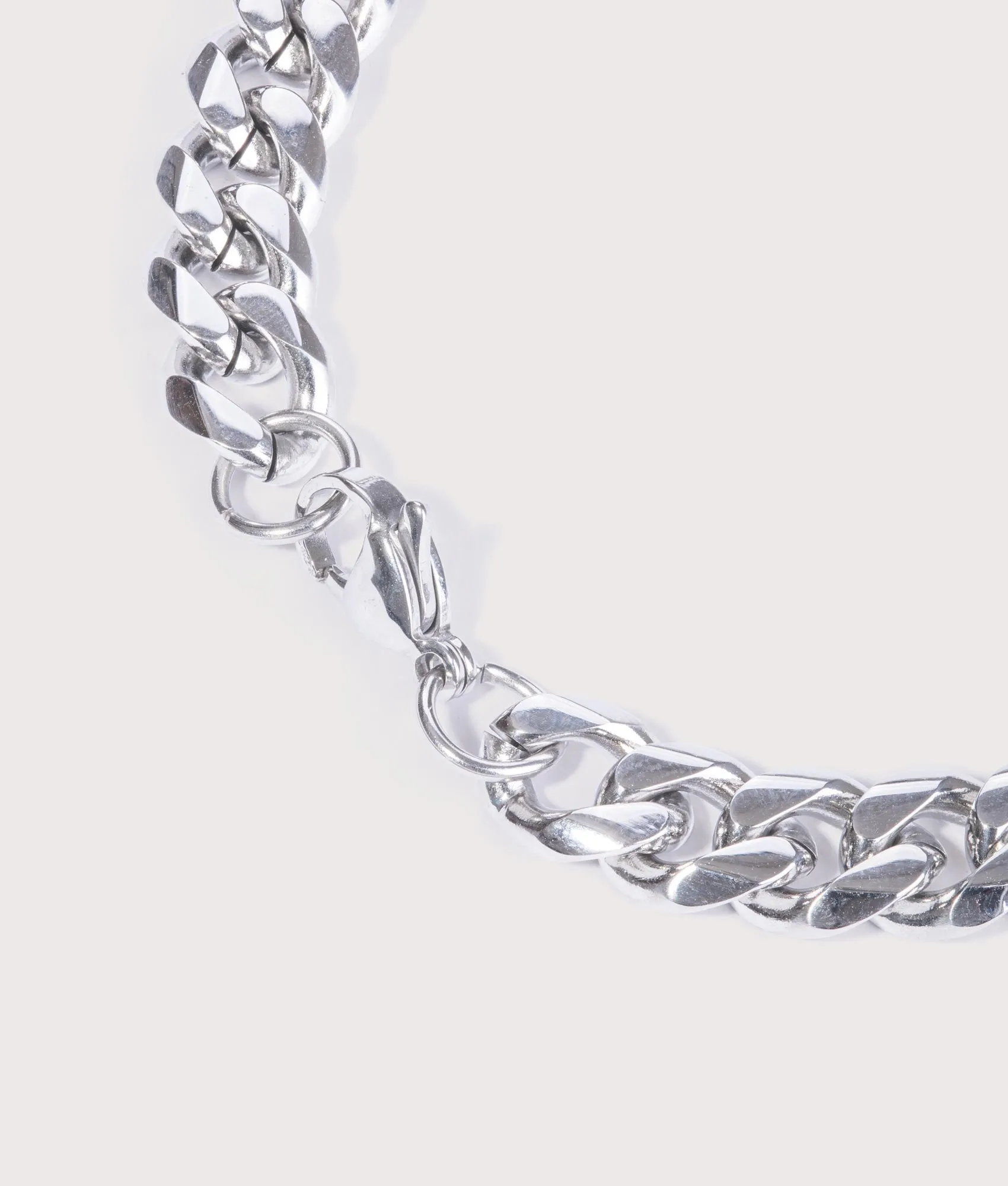 Silver Stainless Steel Cuban Bracelet 8mm 19.5cm sold by EQVVS product image thumbnail 2