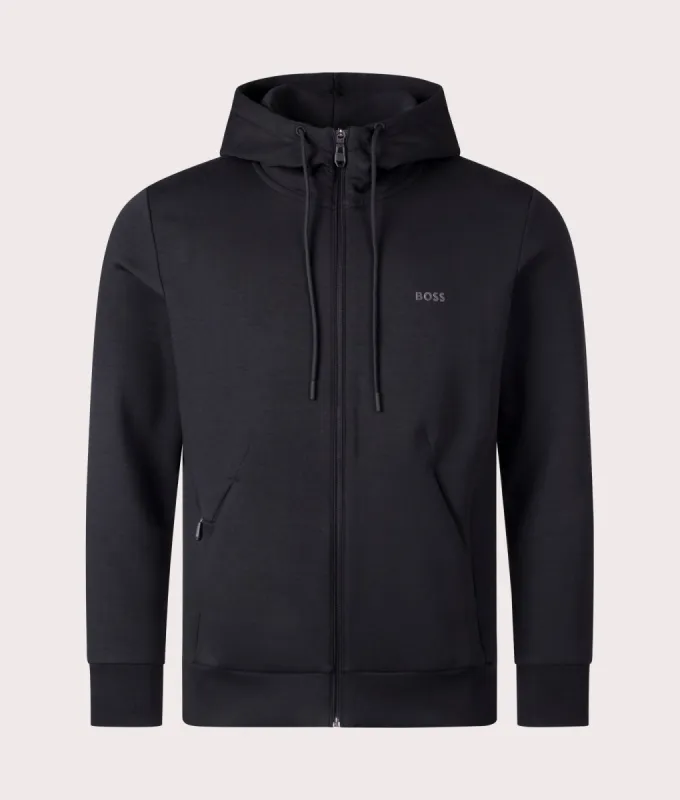 Zip Through Saggy Hoodie made by Hugo Boss