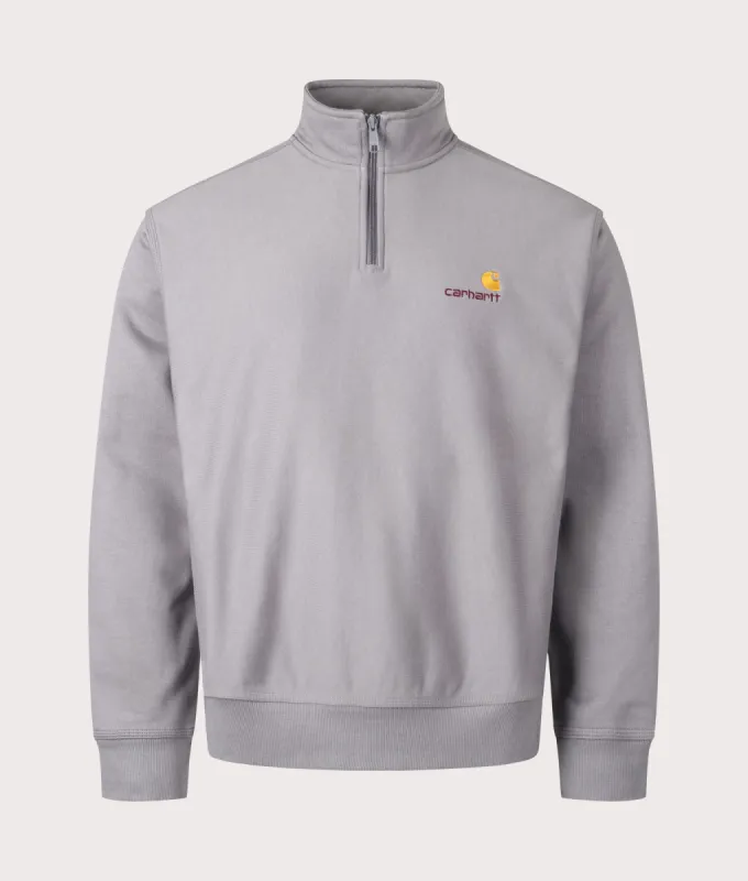 Relaxed Fit Half Zip American Script Sweatshirt sold by EQVVS