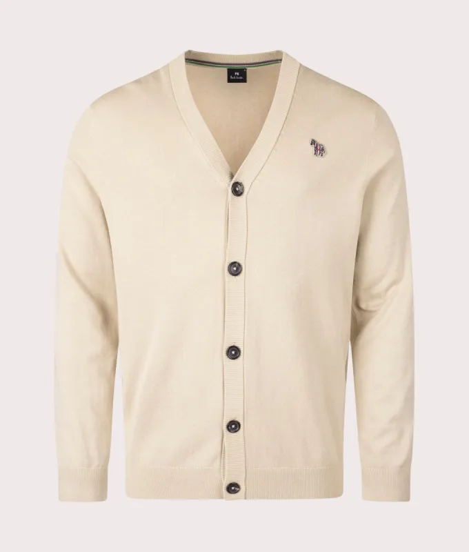 Button Down Zebra Badge Cardigan sold by EQVVS