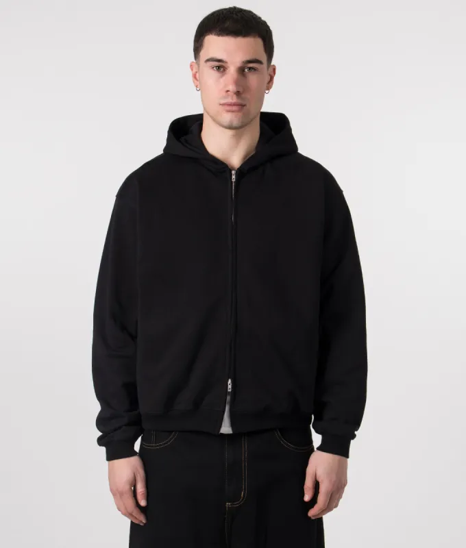 Oversized Fit Initial Zip Through Hoodie sold by EQVVS