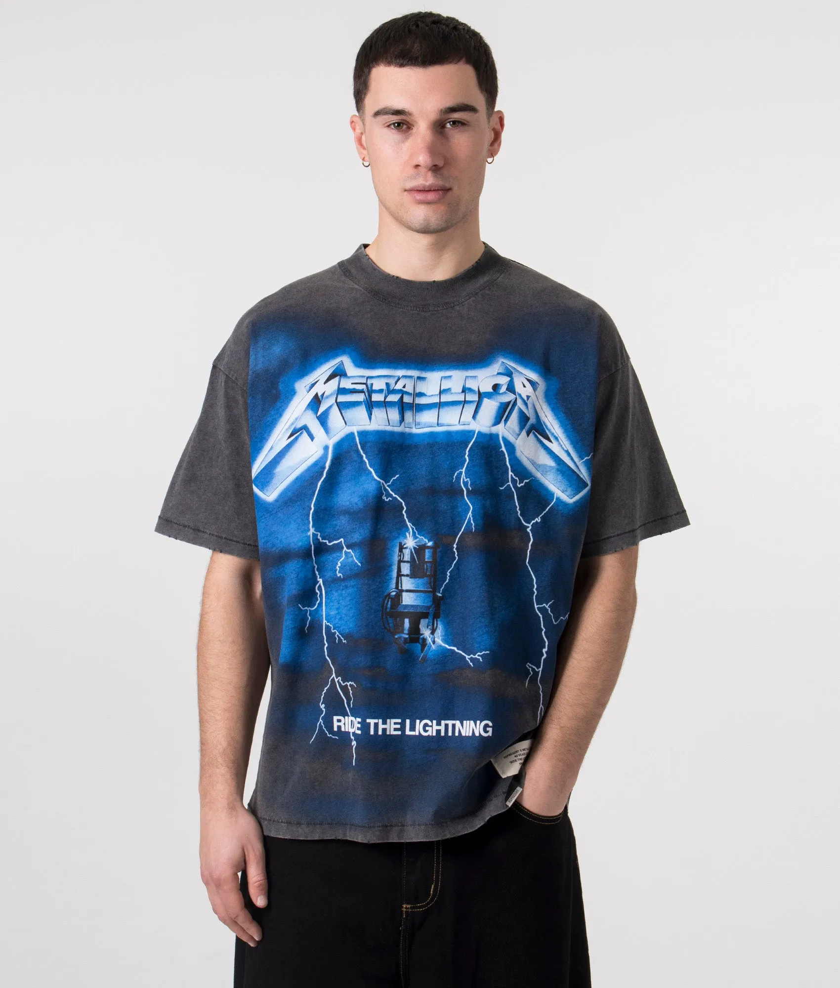 Oversized Fit Represent x Metallica Ride The Lightning T-Shirt sold by EQVVS product image thumbnail 2