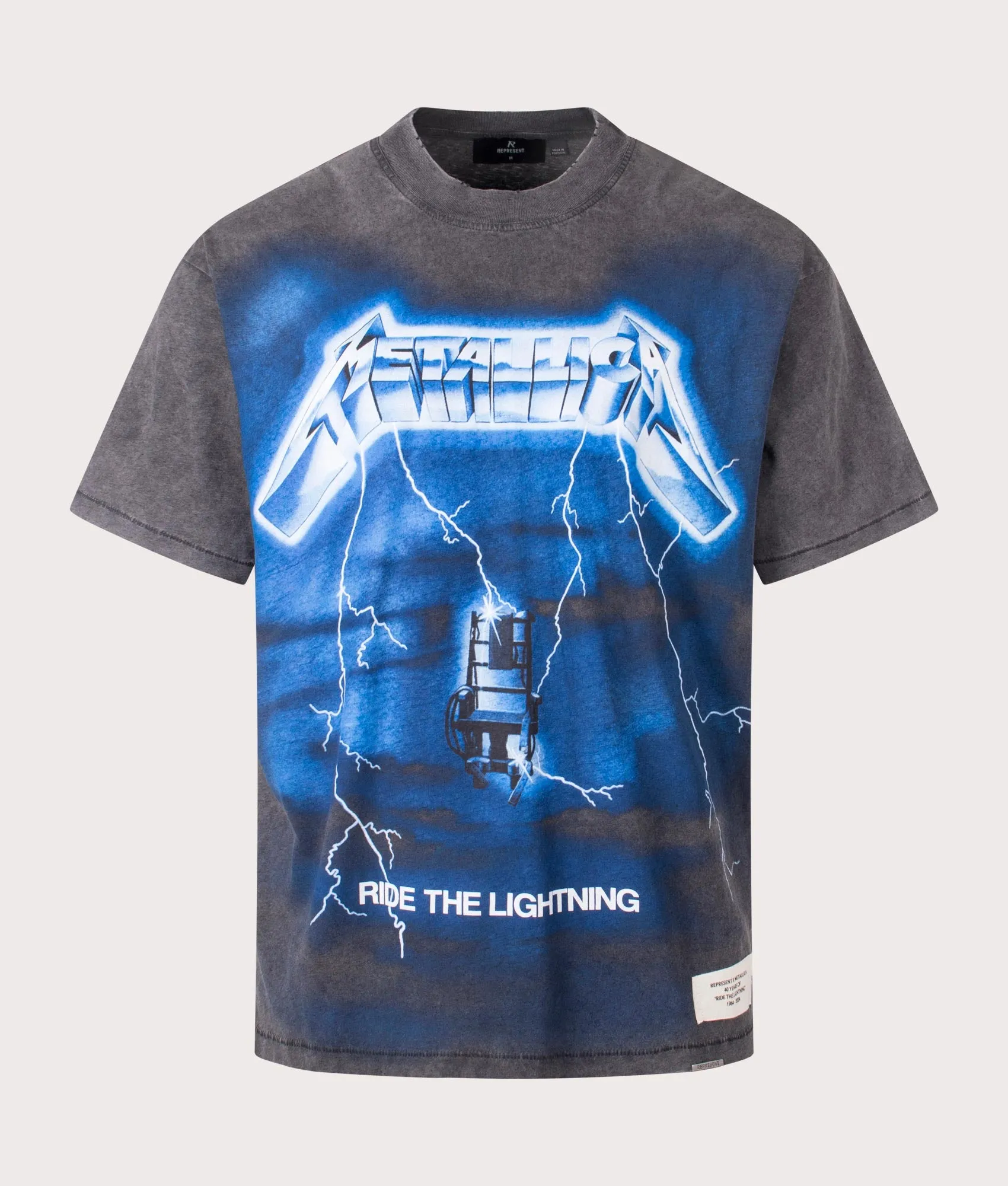 Oversized Fit Represent x Metallica Ride The Lightning T-Shirt sold by EQVVS product image thumbnail 4