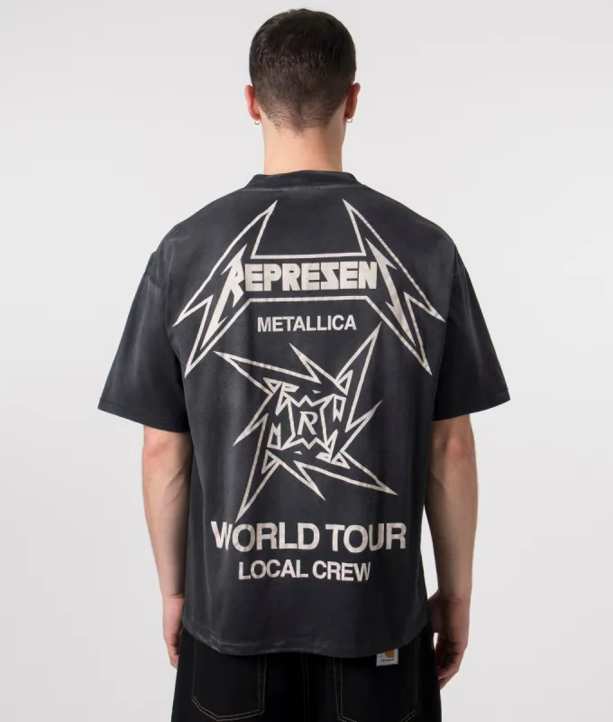 Oversized fit Represent x Metallica Local Crew T-Shirt made by Represent