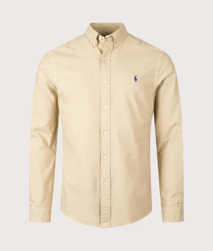 Slim Fit Garment-Dyed Oxford Shirt made by Polo by Ralph Lauren