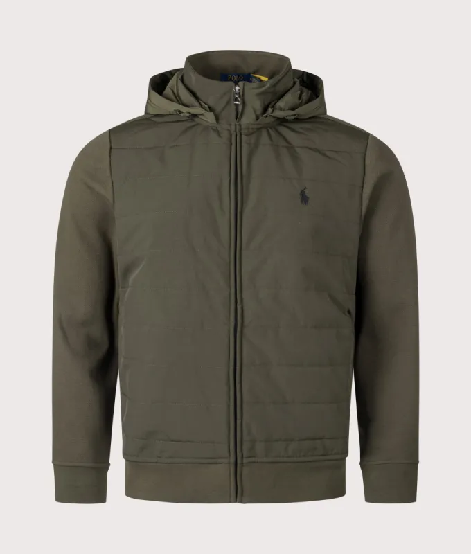 Hybrid Zip Through Hoodie made by Polo by Ralph Lauren