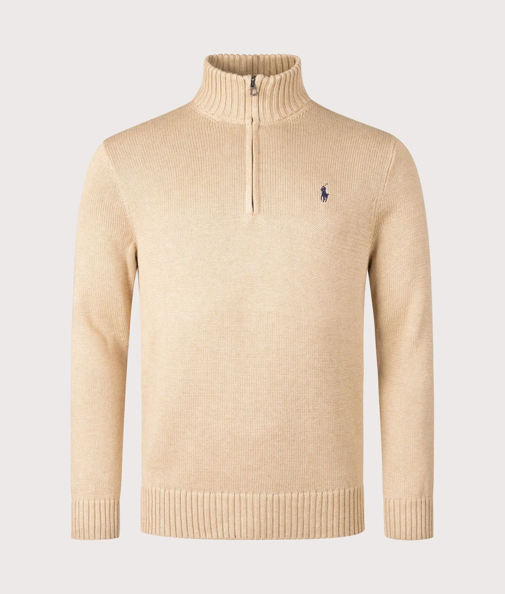 Mesh-Knit Cotton Quarter Zip Pullover sold by EQVVS