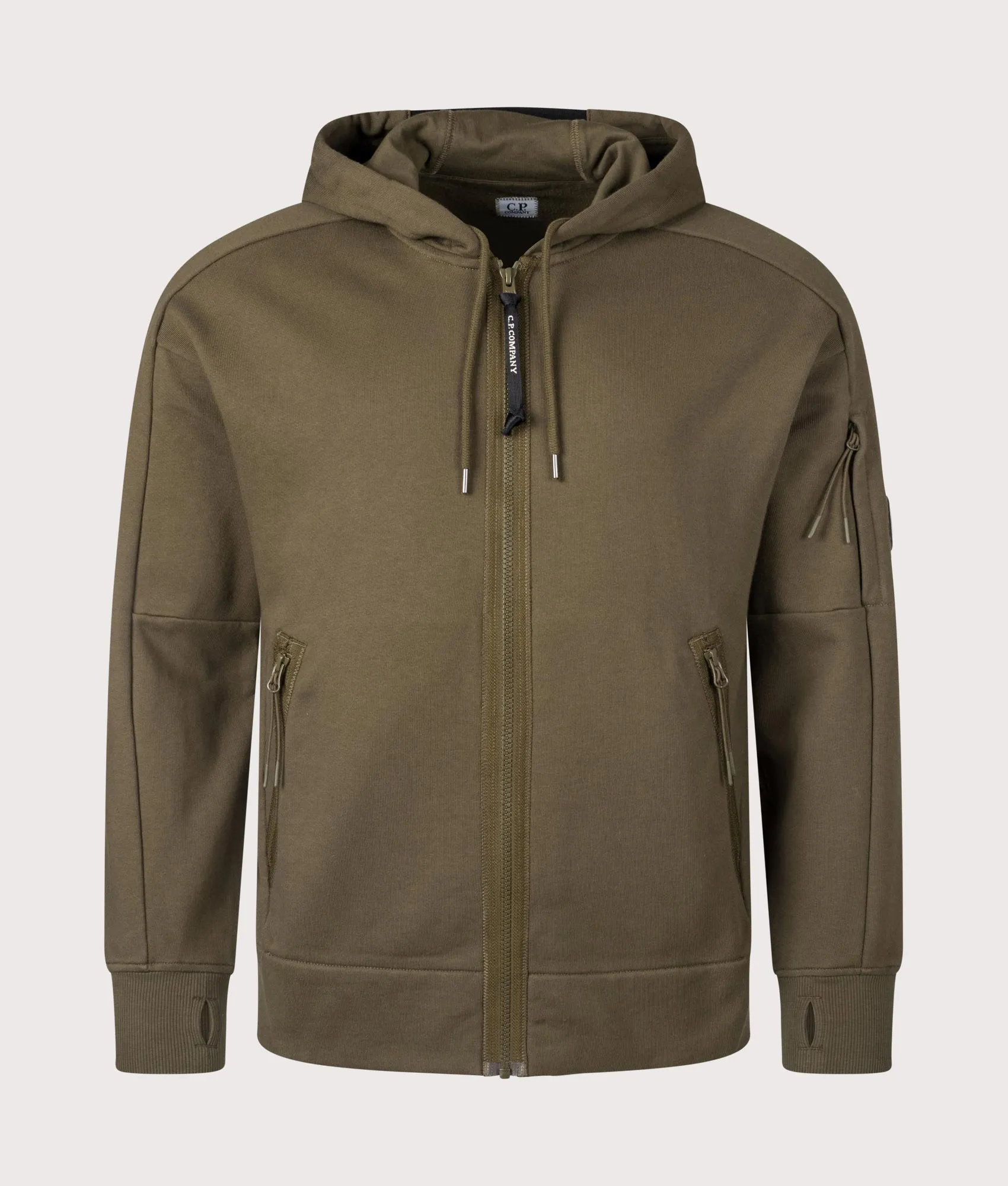 Diagonal Raised Zip Through Hoodie sold by EQVVS product image thumbnail 2