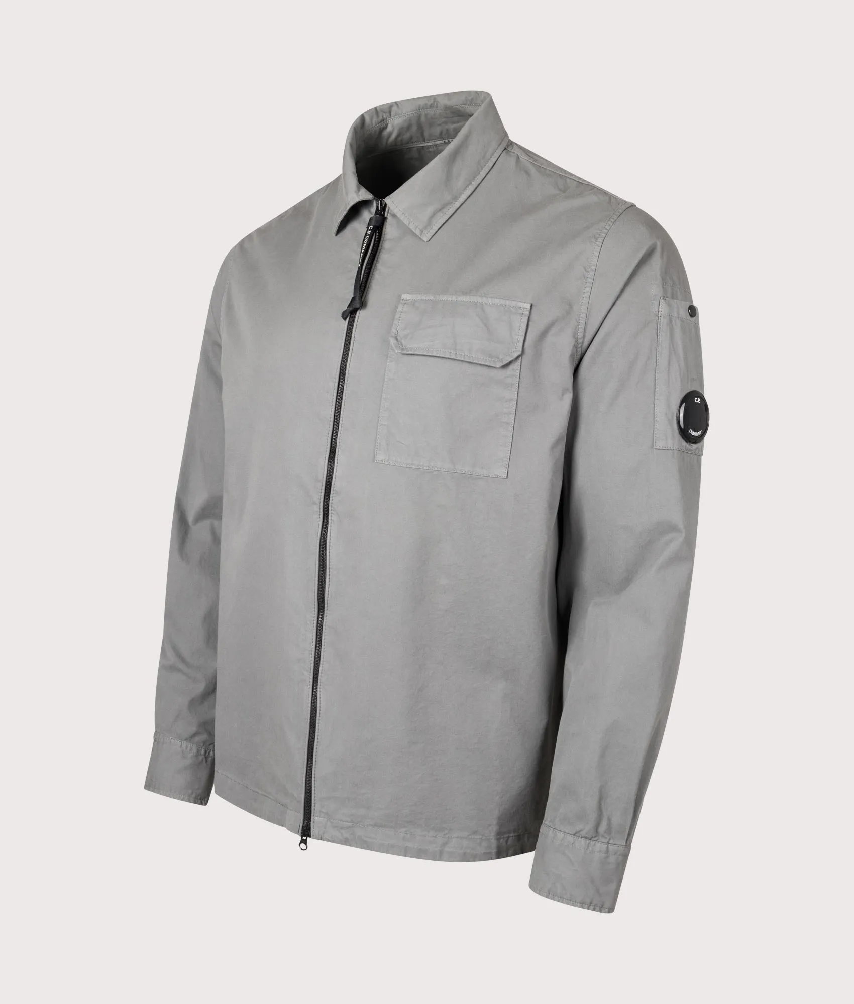 Organic Gabardine Zip Through Overshirt sold by EQVVS