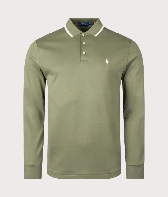 Custom Slim Fit Long Sleeve Polo Shirt made by Polo by Ralph Lauren