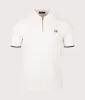 Crepe Pique Zip Neck Polo Shirt sold by EQVVS