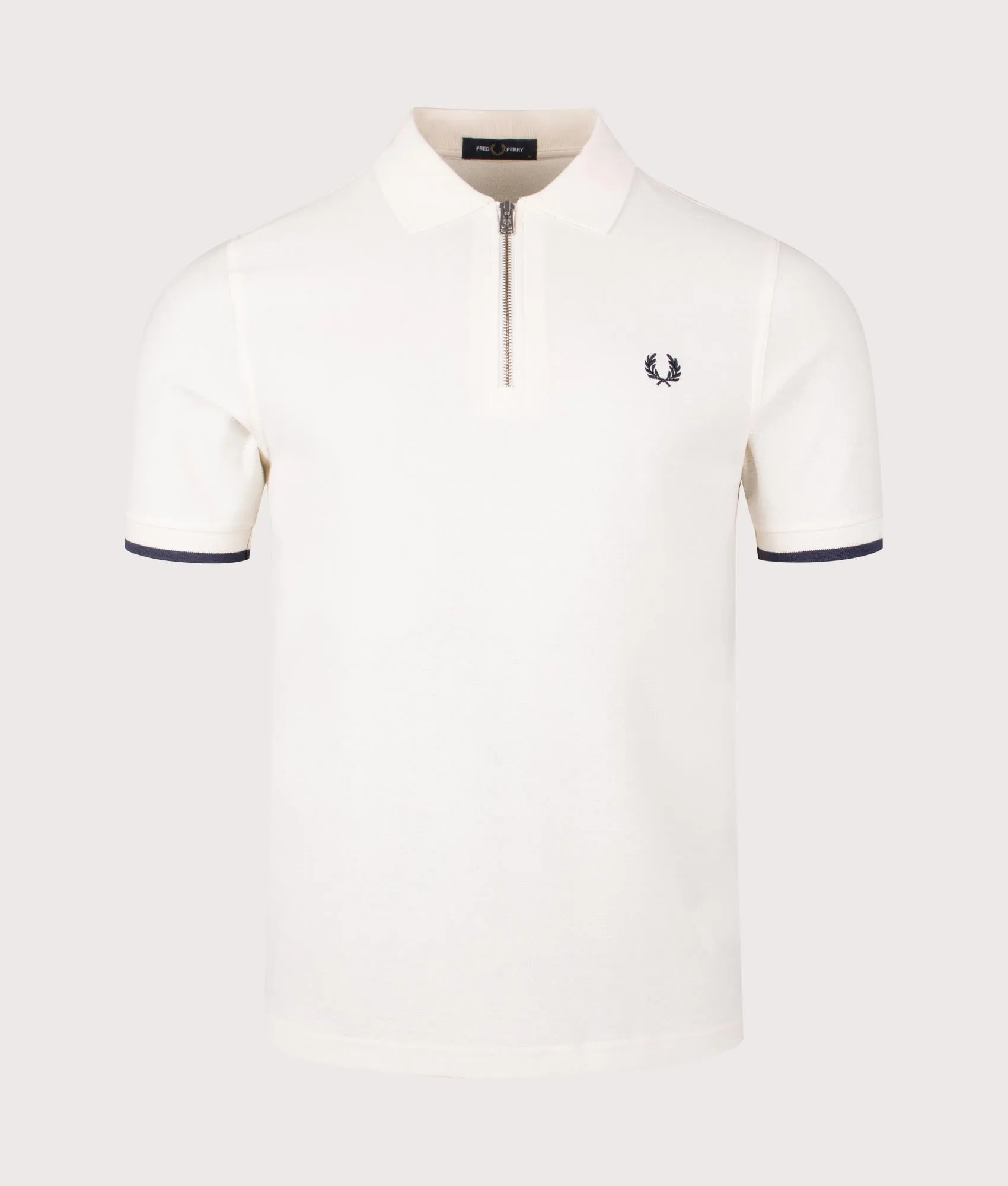 Crepe Piqué Zip Neck Polo Shirt sold by EQVVS