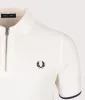 Crepe Pique Zip Neck Polo Shirt sold by EQVVS
