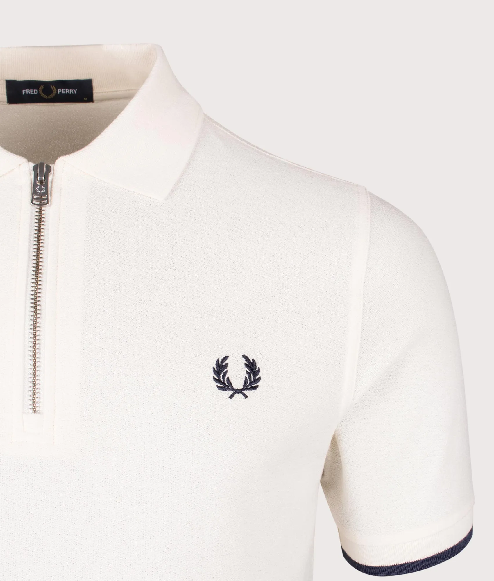 Crepe Piqué Zip Neck Polo Shirt sold by EQVVS product image thumbnail 2