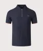 Crepe Pique Zip Neck Polo Shirt sold by EQVVS
