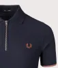 Crepe Pique Zip Neck Polo Shirt sold by EQVVS