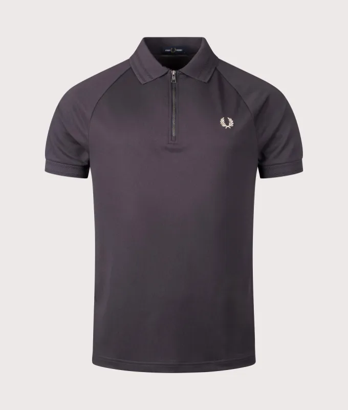 Zip Neck Polo Shirt made by Fred Perry