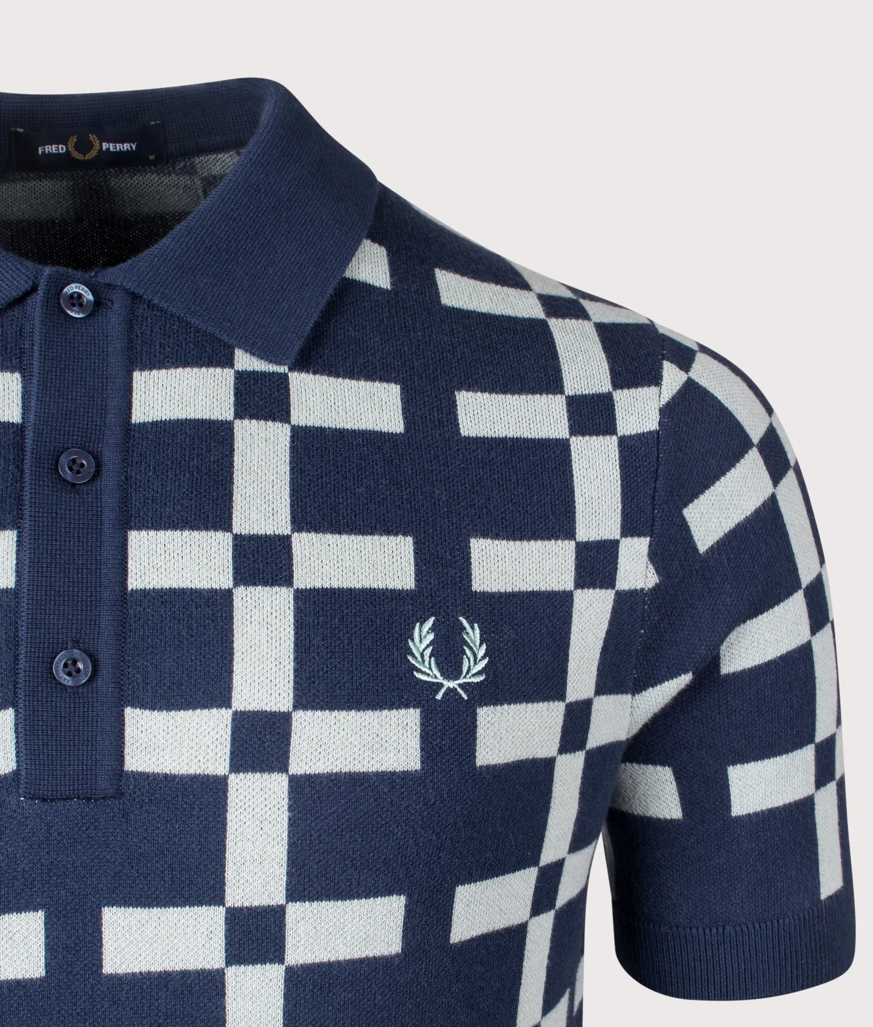 Geometric Jacquard Knit Polo Shirt sold by EQVVS product image thumbnail 2