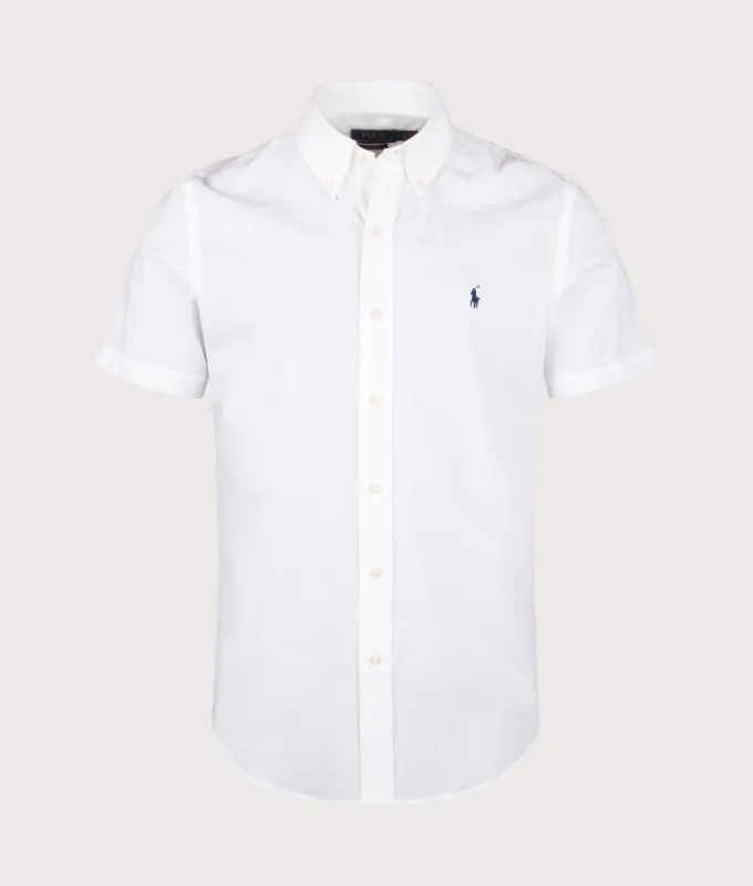 Custom Fit Short Sleeve Stretch Poplin Shirt sold by EQVVS