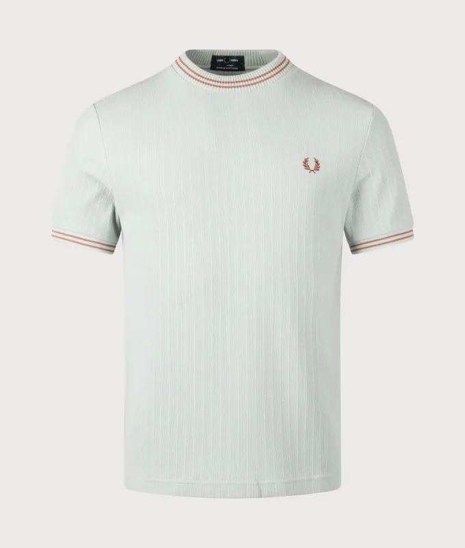 Ribbed Jersey T-Shirt made by Fred Perry