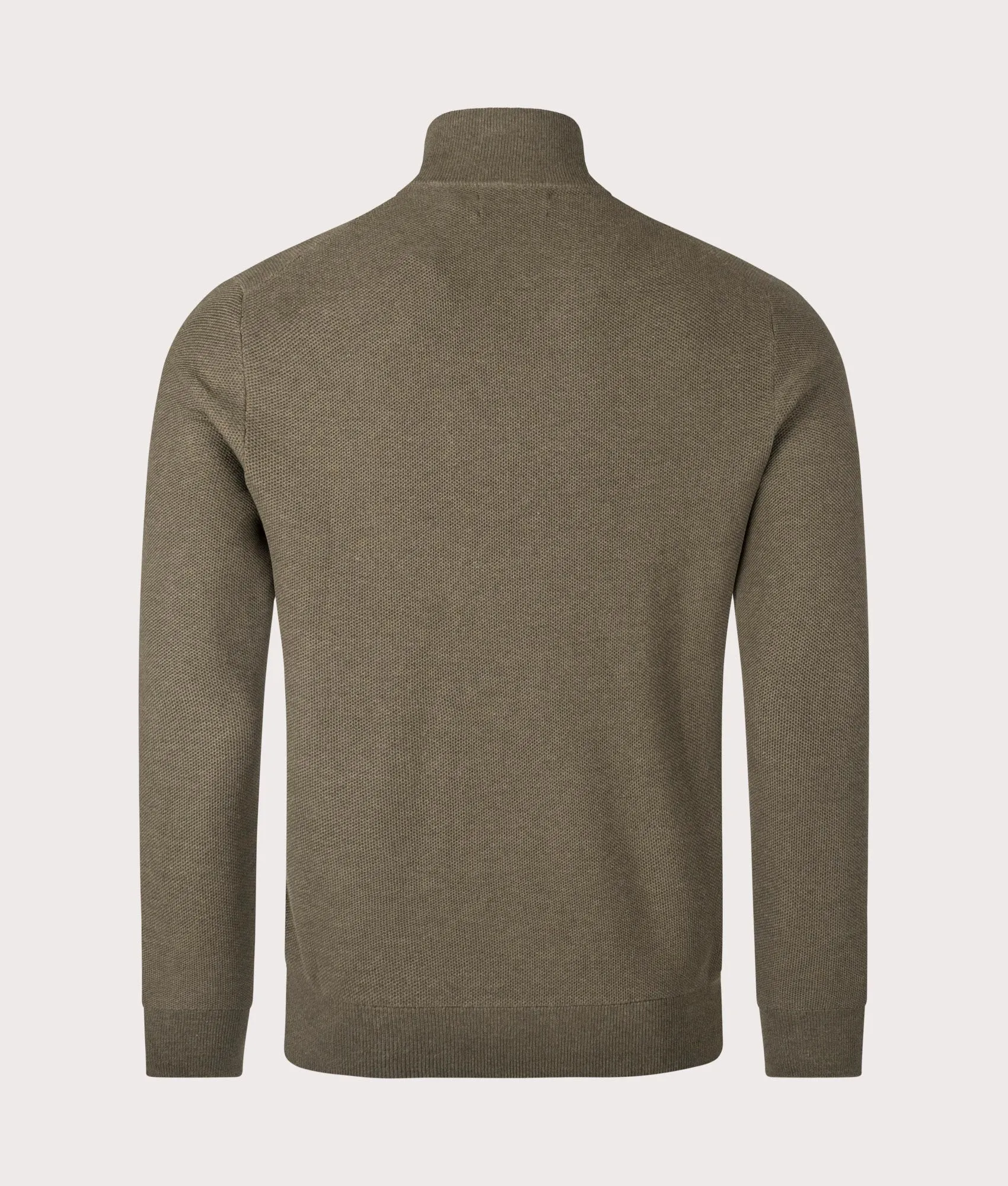 Quarter Zip Contrast Logo Knit Jumper sold by EQVVS product image thumbnail 3