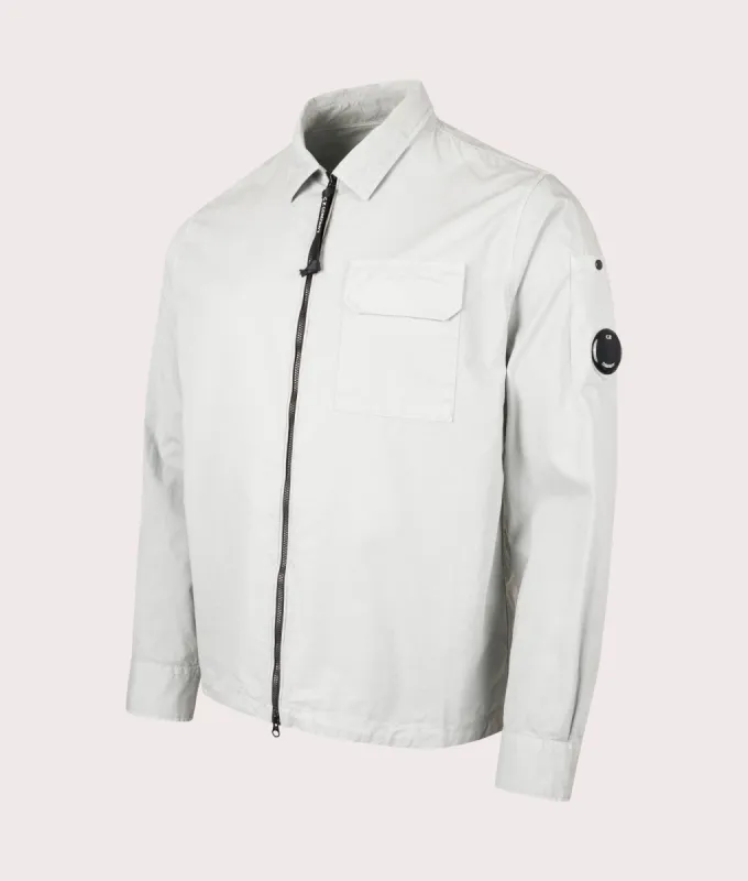 Organic Gabardine Zip Through Overshirt sold by EQVVS