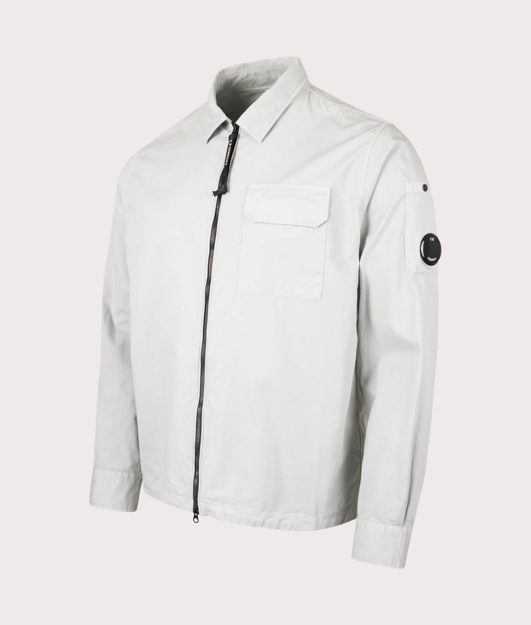 Organic Gabardine Zip Through Overshirt sold by EQVVS
