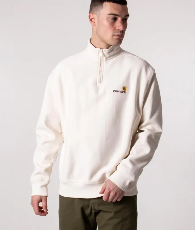 Relaxed Fit Quarter Zip American Script Sweatshirt sold by EQVVS