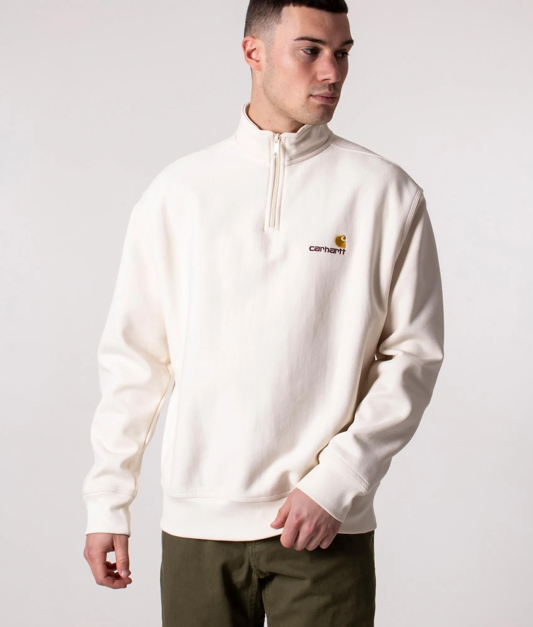 Relaxed Fit Quarter Zip American Script Sweatshirt sold by EQVVS