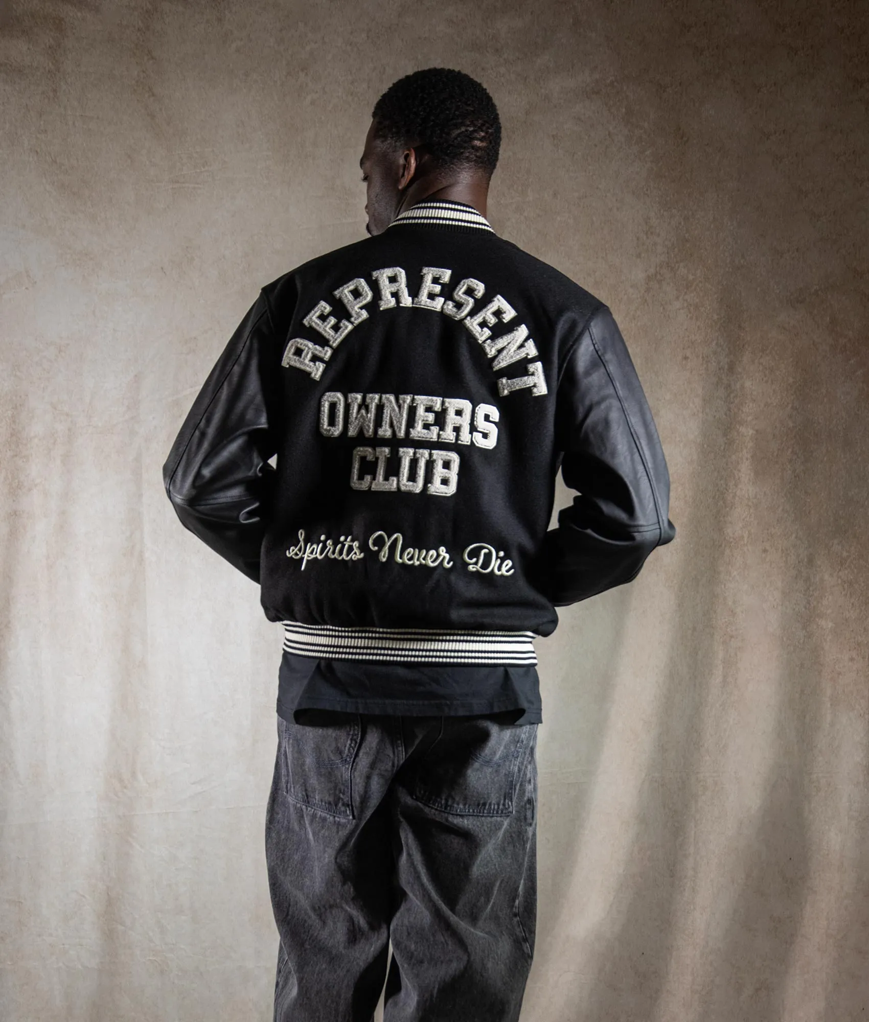 Oversized Fit Owners Club Varsity Jacket sold by EQVVS product image thumbnail 2