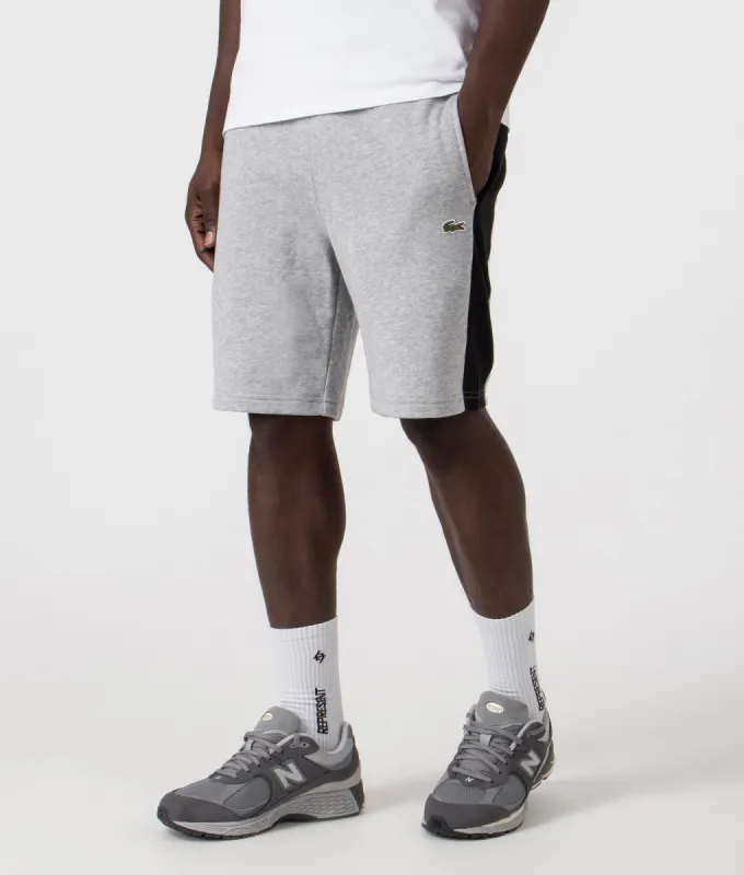 Cotton Fleece Colour-Block Shorts made by Lacoste