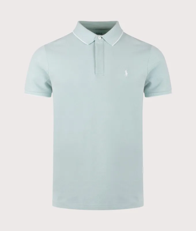 Custom Slim Fit Stretch Oxford Mesh Polo Shirt sold by EQVVS