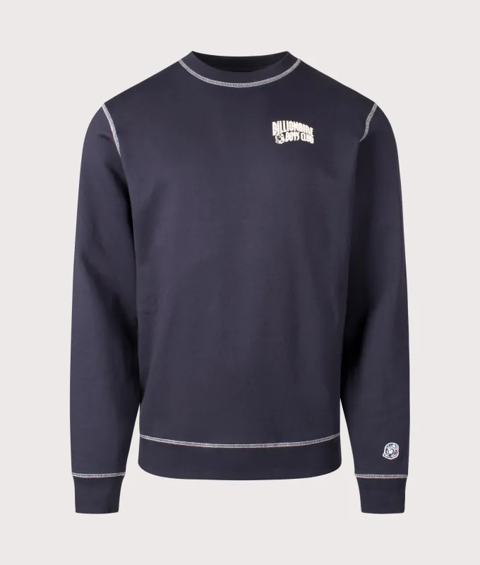 Puff Small Arch Logo Contrast Stitch Sweatshirt made by Billionaire Boys Club