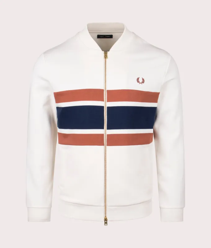 Panelled Zip Through Sweatshirt made by Fred Perry