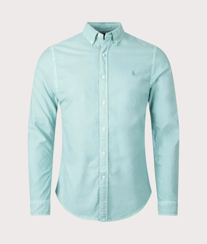 Slim Fit Garment-Dyed Oxford Shirt sold by EQVVS