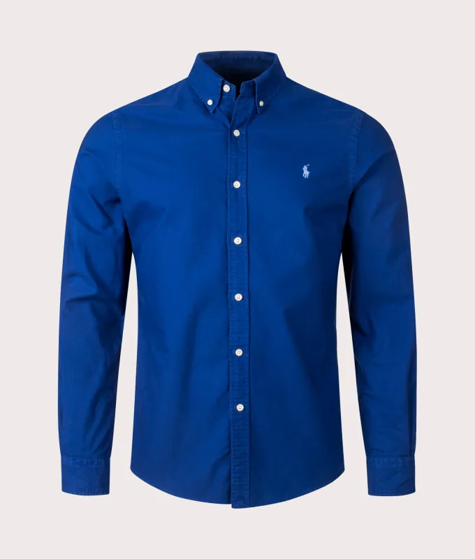 Slim Fit Garment-Dyed Oxford Shirt sold by EQVVS