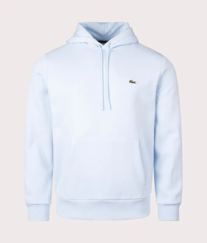 Relaxed Fit Brushed Fleece Hoodie made by Lacoste