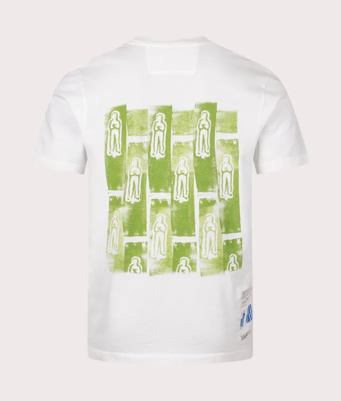 Hand Printed Front and Back Logo T-Shirt sold by EQVVS
