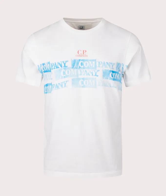 Hand Printed Horizontal Logo T-Shirt sold by EQVVS