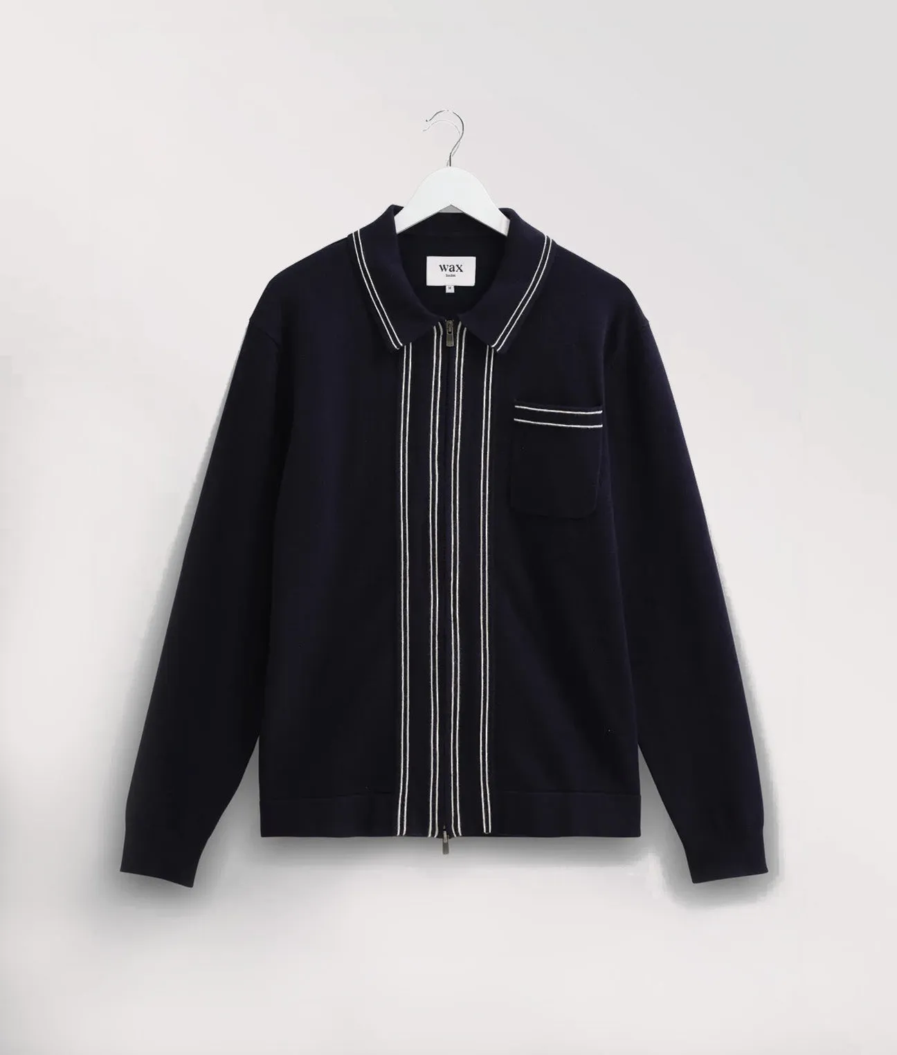 Amble Polo Collar Zip Cardigan sold by EQVVS