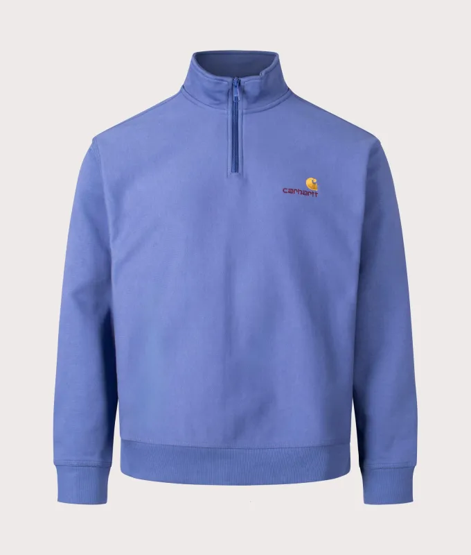 Relaxed Fit Half Zip American Script Sweatshirt sold by EQVVS