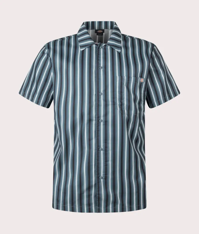 Multi Stripe Short Sleeve Work Shirt made by Dickies