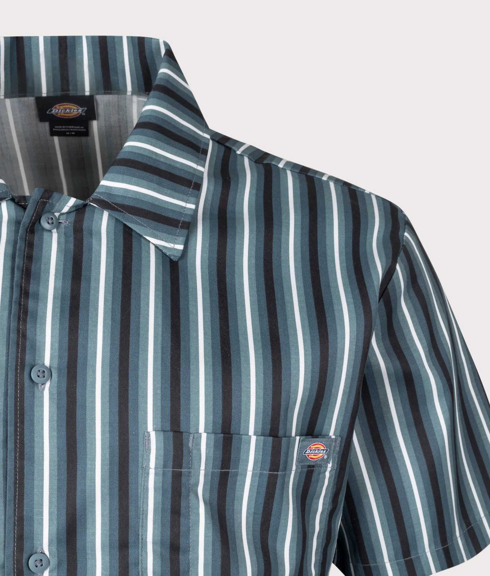 Multi Stripe Short Sleeve Work Shirt sold by EQVVS product image thumbnail 2