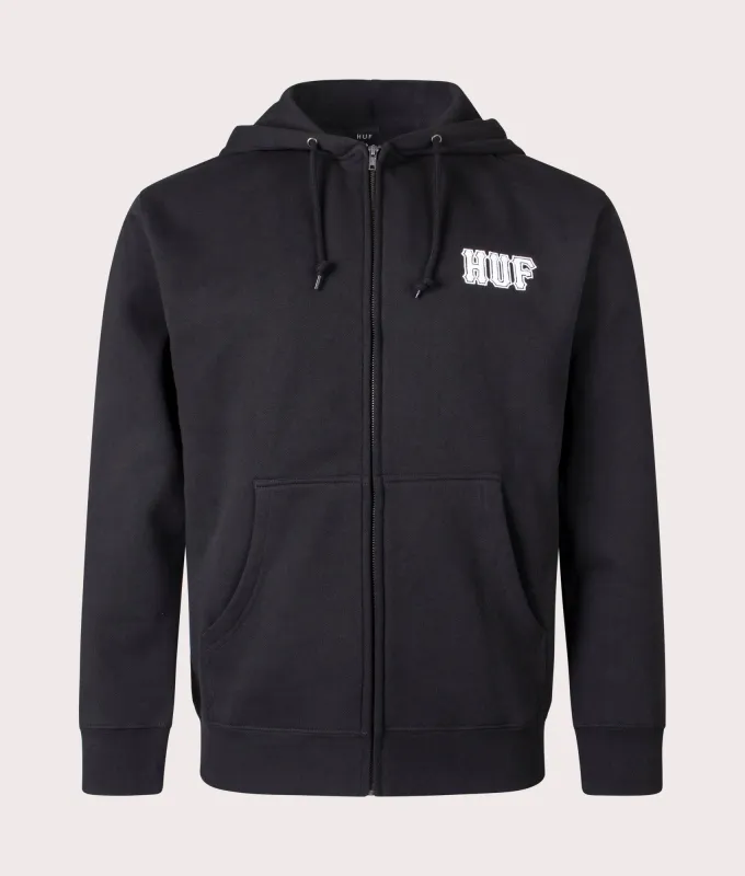 HUF Set Classic Logo Zip Through Hoodie sold by EQVVS