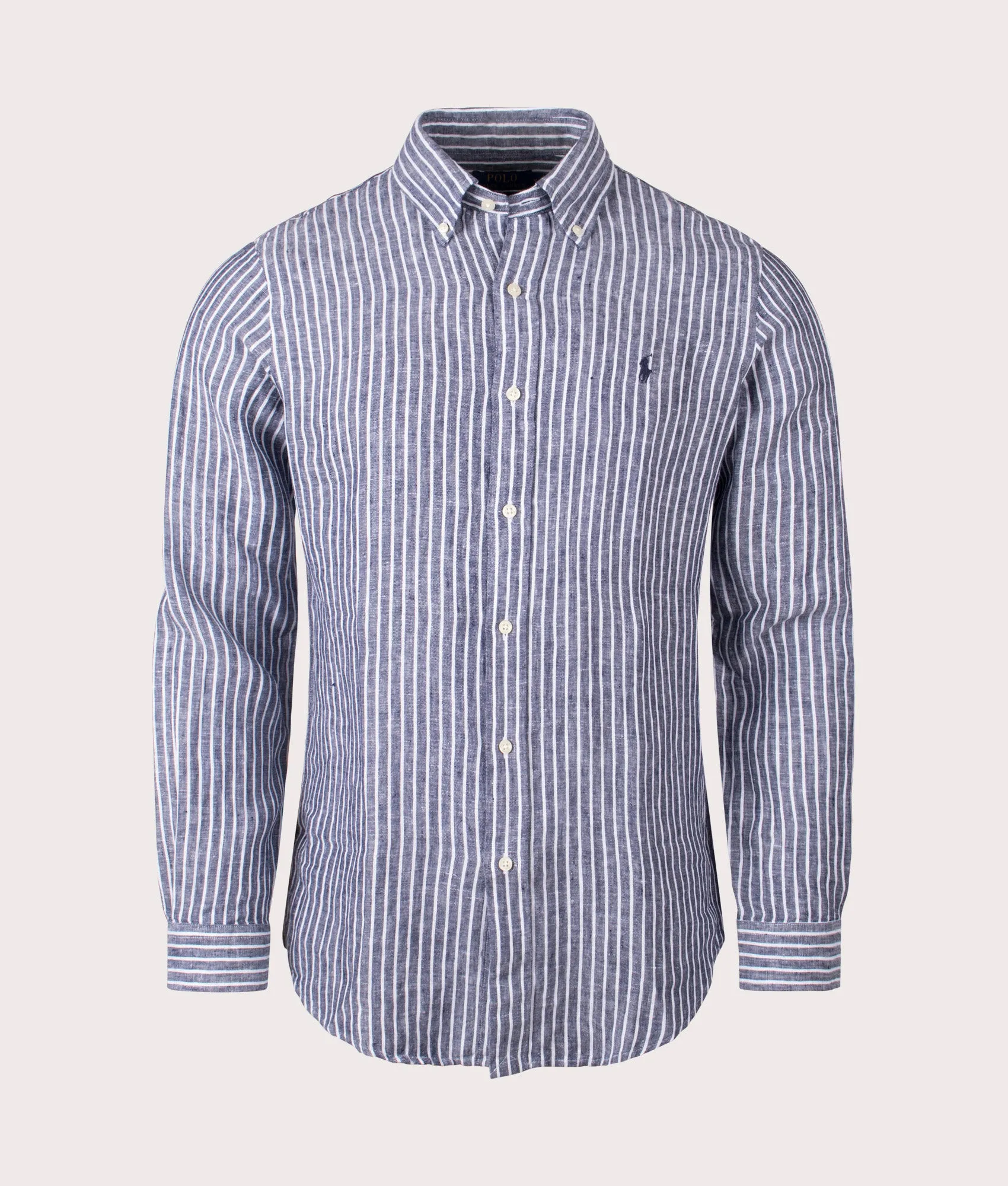 Custom Fit Striped Linen Shirt sold by EQVVS