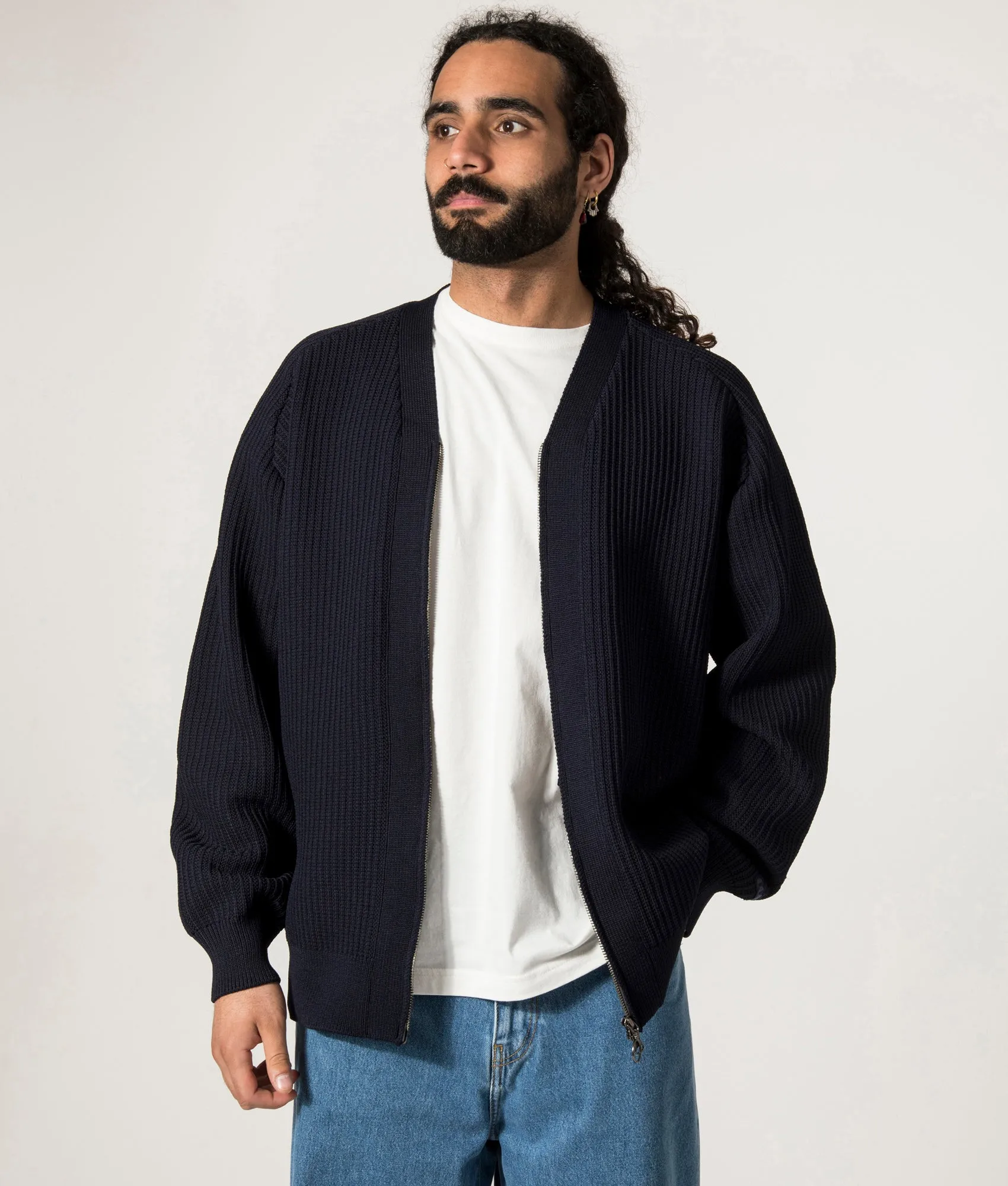 Oversized 5G Zip Through Cardigan sold by EQVVS product image thumbnail 2