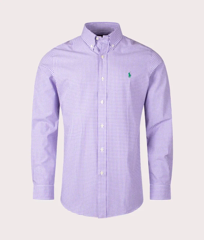 Custom Fit Gingham Poplin Shirt sold by EQVVS